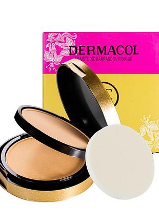 Пудра для обличчя dermacol foundation studio fix 2 in1 № 3 бежевий/карамельний