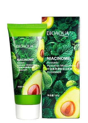 Очищающая пенка для умывания bioaqua avocado niacinome 100 мл bqy45480