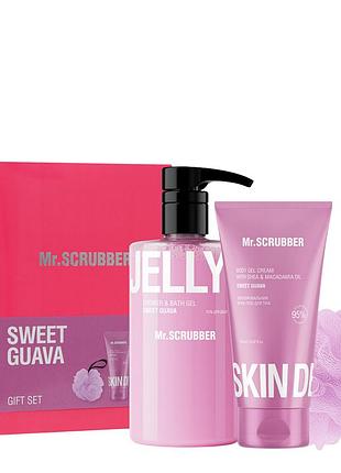 Подарунковий набір косметики для жінок mr. scrubber gift set sweet guava, 3 продукти