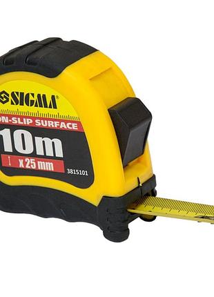 Ve рулетка shiftlock 10м×25мм sigma new version із протиковзким покриттям вимірювальний інструмент для n6w_ver 3