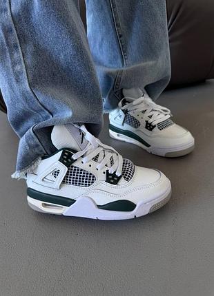 😍 жіночі кросівки air jordan retro 4 | oxidized green premium (1)