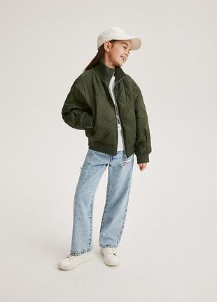 Reserved стильна демісезонна курточка-бомбер для дівчинки 🌿