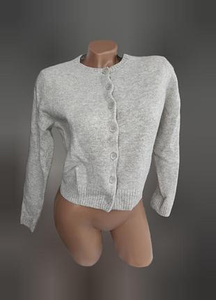 Сіра вовняна кофтинка жіноча від zara