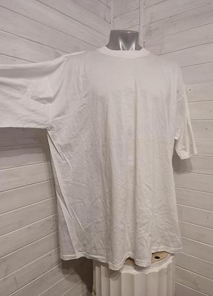 Белая футболка бренда shire people размера 4xl, изготовленная из 100% хлопка.