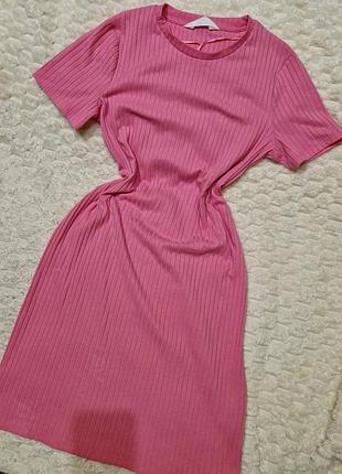 Летнее платье в рубчик s