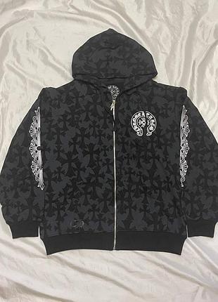 Зіп худі chrome hearts чорного кольору