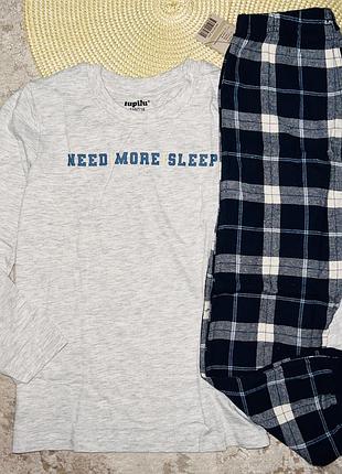 Пижама для мальчика ( кофта - коттон, штаны- байка) размер: 110-116