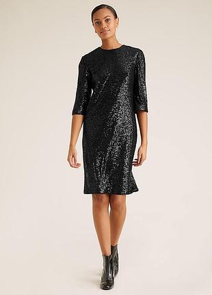 Нова темно-синя сукня в пайєтки від m&s collection