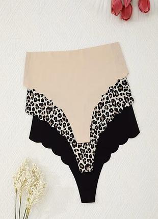 Комплект 3шт трусики стринги безшовні