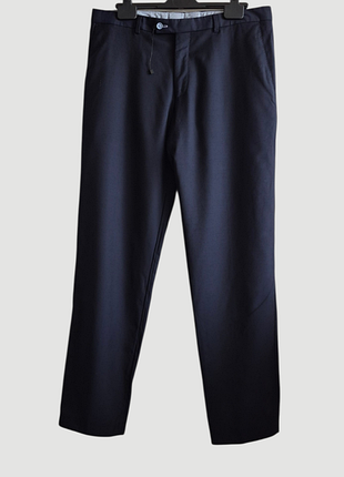 Вовняні чоловічі штани брюки мужские классические шерстяные брюки темно-синие tommy hilfiger р