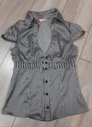 Блуза по фігурі з декольте