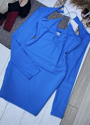 Вечірня сукня oh polly l плаття футляр коротке плаття з розрізами сексуальна сукня блакитна