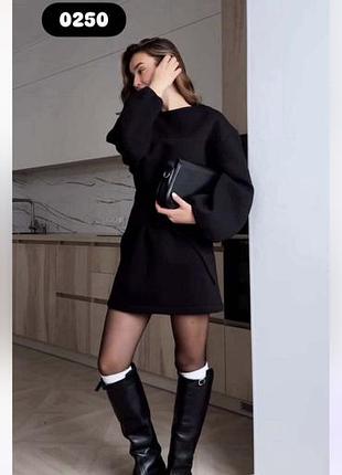 Тепла сукня з баскою 2