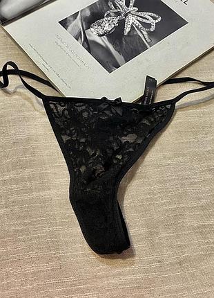 Victoria’s secret нові чорні мереживні стрінги