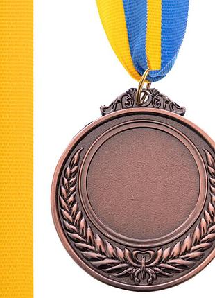 Заготівка медалі зі стрічкою hit c-4332 6,5 см срібло, бронза бронза