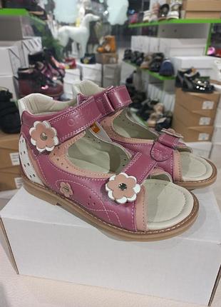 💛детские ортопедические босоножки, натуральная кожа, размер 27