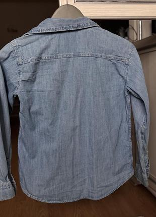 Джинсова сорочка, рубашка h&m 140 р. 2