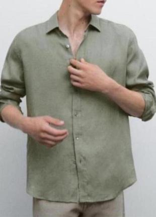 Брендовая мужская рубашка, размер s,бренду massimo dutti.
