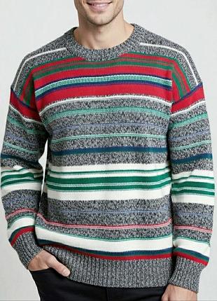 Германія, бренд enzo lorenzo оригінальний чоловічий барвистий бавовняний светр