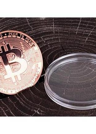 Монета сувенирная "биткоин" (цвет - медь) арт. 01839