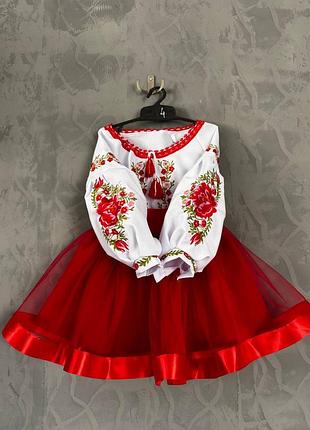 Костюм етнічний для дівчинки "троянди"