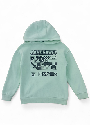 Светло-зеленая толстовка худи minecraft primark на мальчика 8-9 лет
