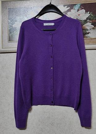 Кашемировый джемпер на пуговицах, кардиган, размер 50-52 3