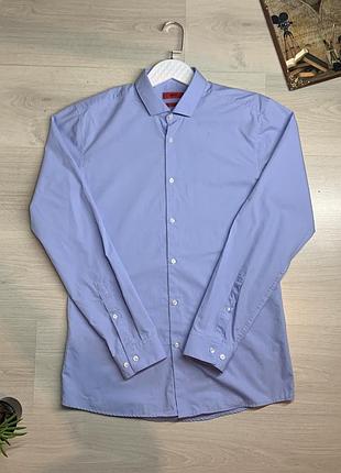 Чоловіча сорочка hugo boss m (48 ua) оригінал класична ділова casual slim fit