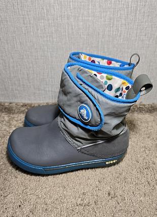 Термо-ботинки, сапоги crocs. размер j2, наш 33-34.
