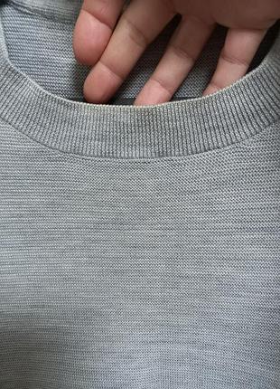 Свитер кокон из шерсти светло-серый меланж cos 8
