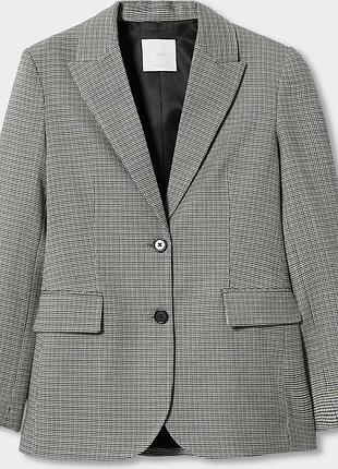 Класичний жакет mango, у гусячу лапку. рощмір s