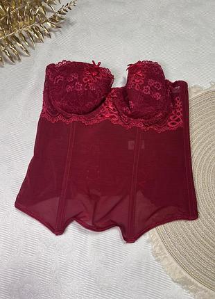 Корсет жіночий, корсет бордо
