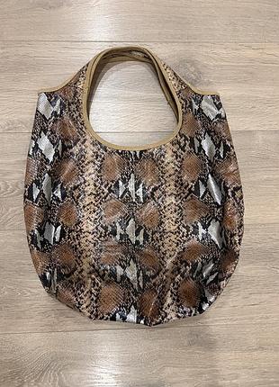Сумка-шопер в зміїному принці  🦎 чудовий  стан, легка та стильна
