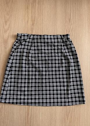 Коротка спідниця в клітинку h&m