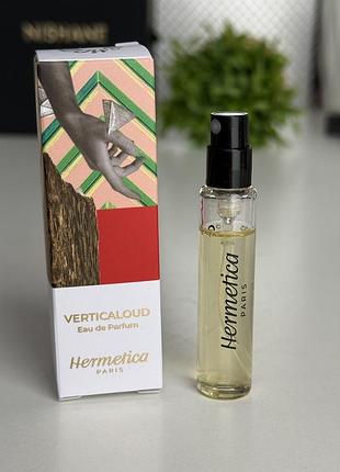 Оригинальн! hermetica paris verticaloud шикарный парфюм шлейфовый аромат 5 ml