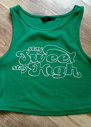 Топ.жіночий топ.топік.літній топ.зелений топ.shein.речі shein. одяг shein.