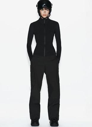 Новые черные горнолыжные брюки zara ski recco 15000 мм, s на xs s