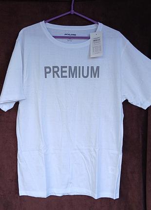 Футболка белая мужская , m-l