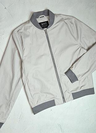 🎁1+1=3** фирменная мужская серая куртка бомбер на молнии acw85, размер 48 - 50