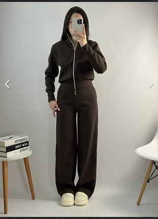 Шоколадний костюм ангора