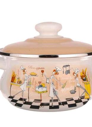 Каструля ем. 1,5л цилиндрически-сферическая гурманика (i3808) тм idilia