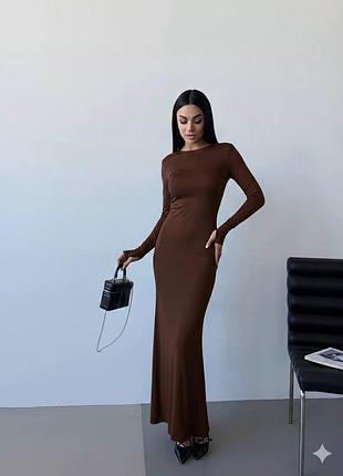 Витончена довга жіноча сукня скімс