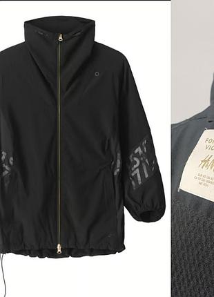 H&m for victory , xs ,160/80 cm, спортивная куртка/ветровка с цифрами  на замке  лимитированная коллекция