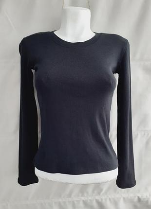 Женский черный лонгслив от zara размер s