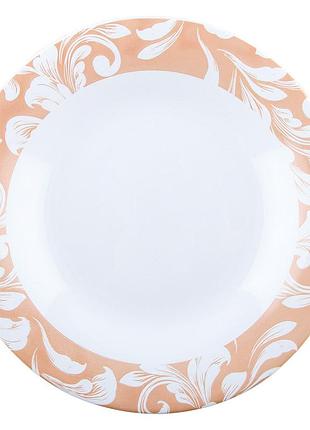 Beige, aura, тарілка десертна, vt-1180ab, vittora, 180 мм