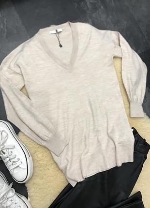 Шерстяной свитер  бежевый 2