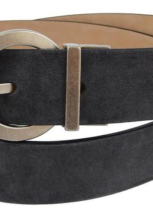 Женский ремень из нубука tod's, италия, графитовый