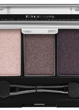 Тіні для повік bless 3-х кольорові №6 beauty trio