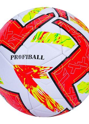 М'яч футбольний ms 4265(red) 21,3 см, пвх, розмір 5, 380-400 грам