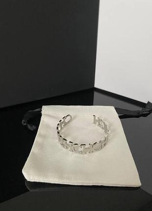 Браслет діор цілісний / брендовий браслет сріблення